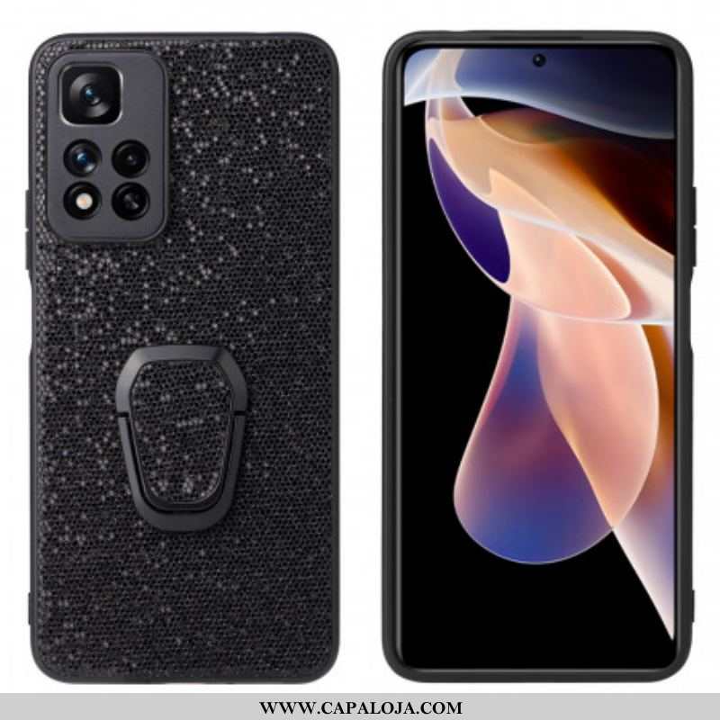 Capa Para Xiaomi Redmi Note 11 Pro Plus 5G Suporte De Anel Glitter