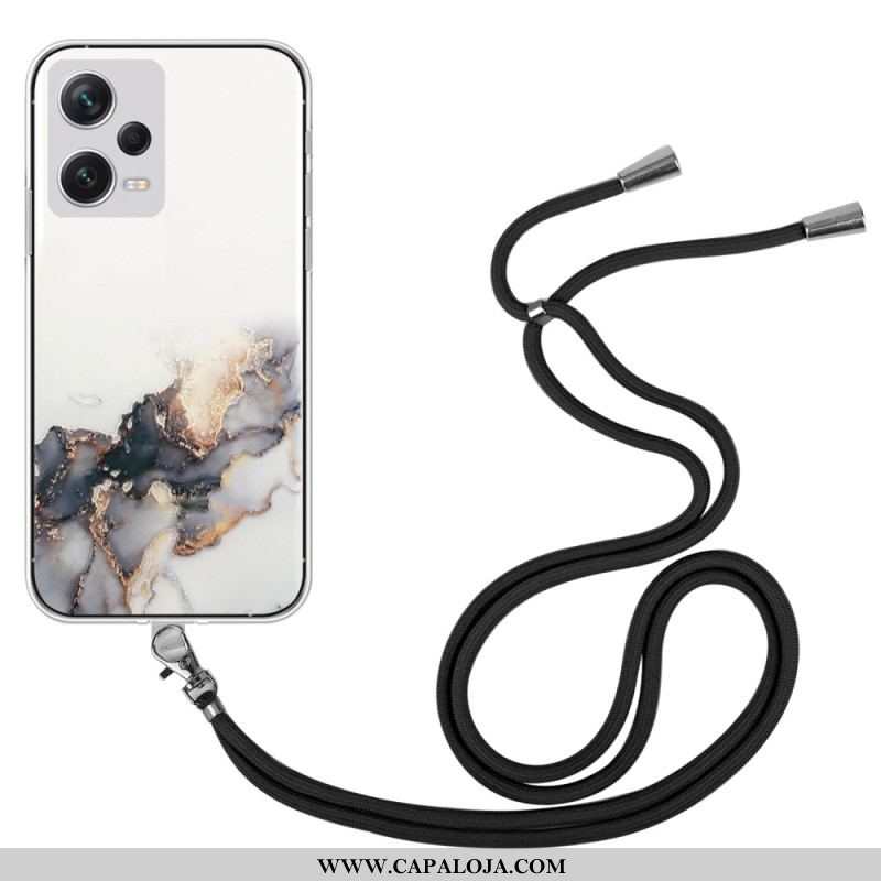 Capa Para Xiaomi Redmi Note 12 Pro Plus De celular Com Cordão De Mármore