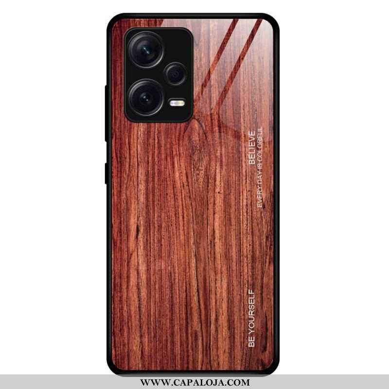 Capa Para Xiaomi Redmi Note 12 Pro Plus Vidro Temperado Com Design De Madeira