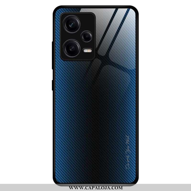 Capa Para Xiaomi Redmi Note 12 Pro Vidro Temperado De Fibra De Carbono