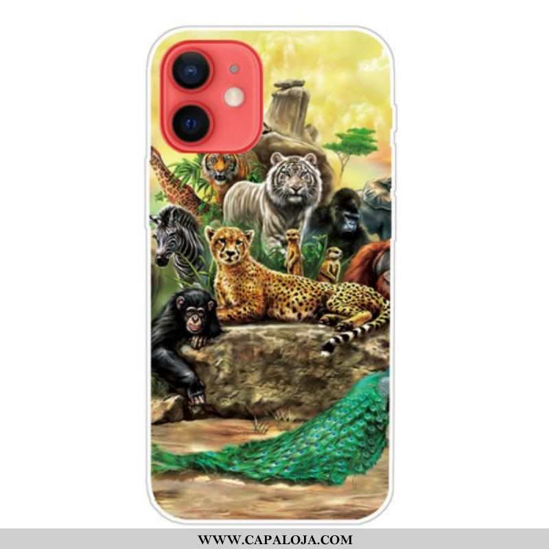 Capa Para iPhone 13 Mini Animais Do Safári