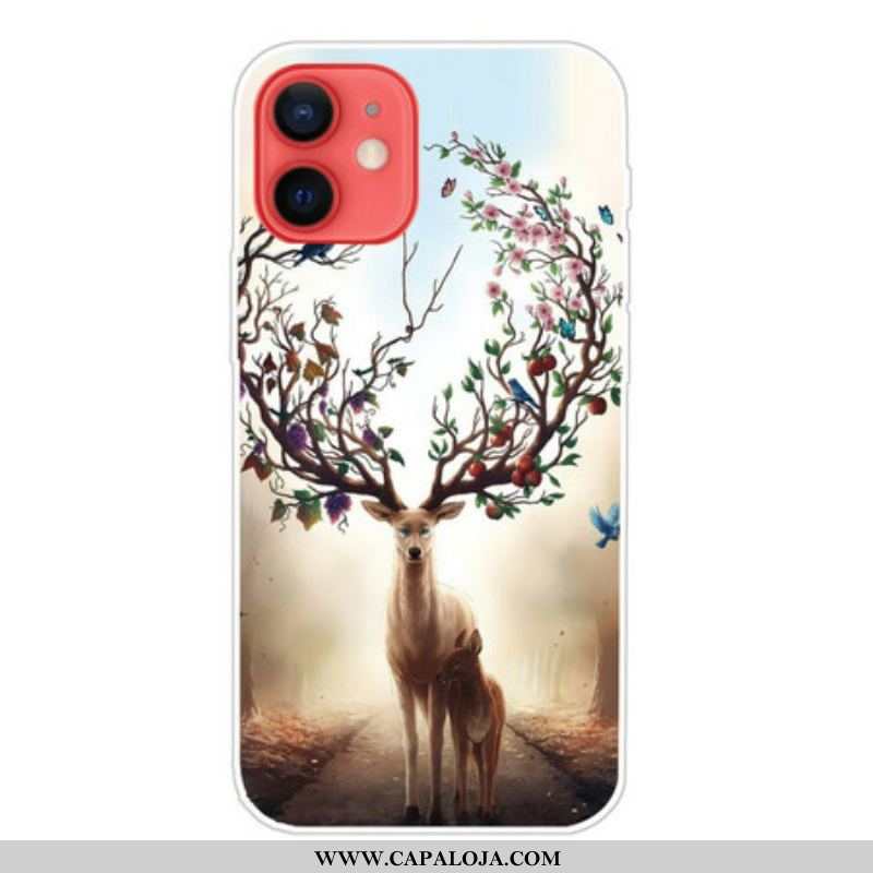 Capa Para iPhone 13 Mini Cervo Flexível