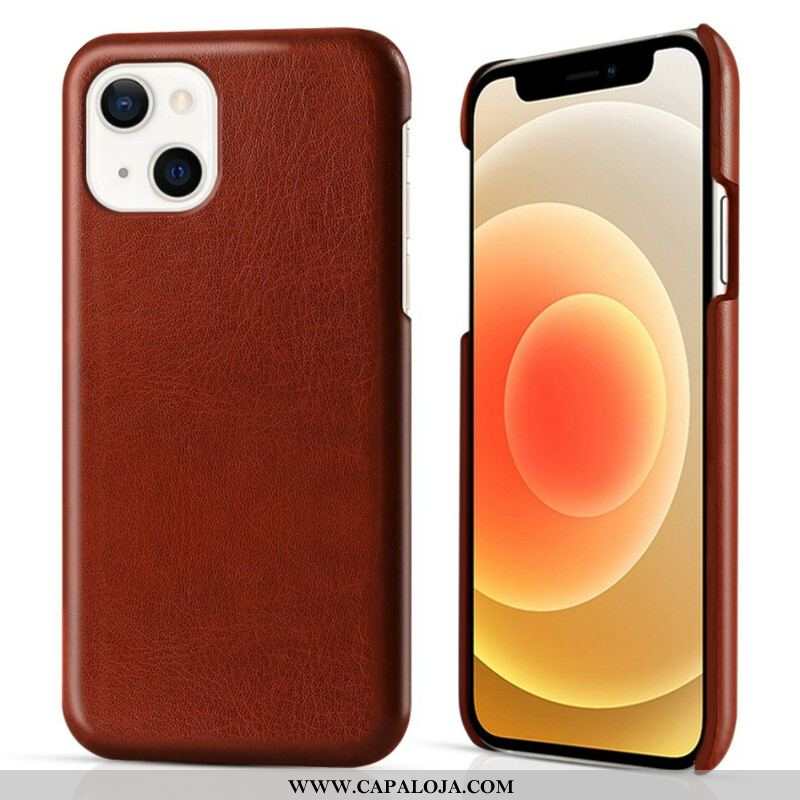 Capa Para iPhone 13 Mini Efeito Couro Ksq