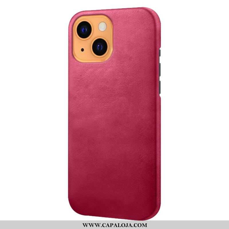 Capa Para iPhone 13 Mini Efeito Couro Ksq