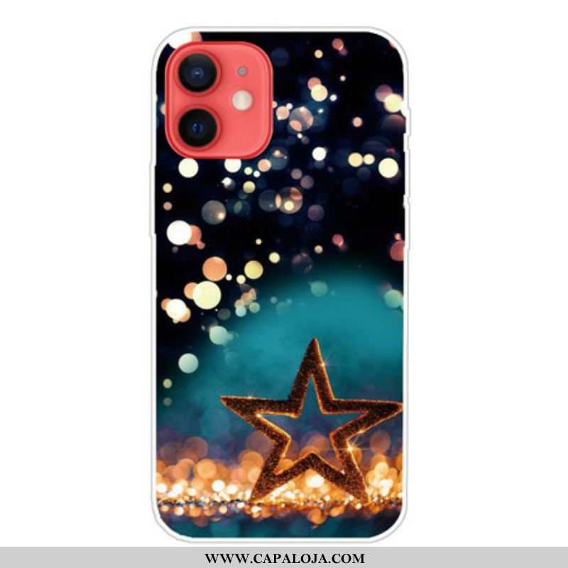 Capa Para iPhone 13 Mini Estrela Flexível