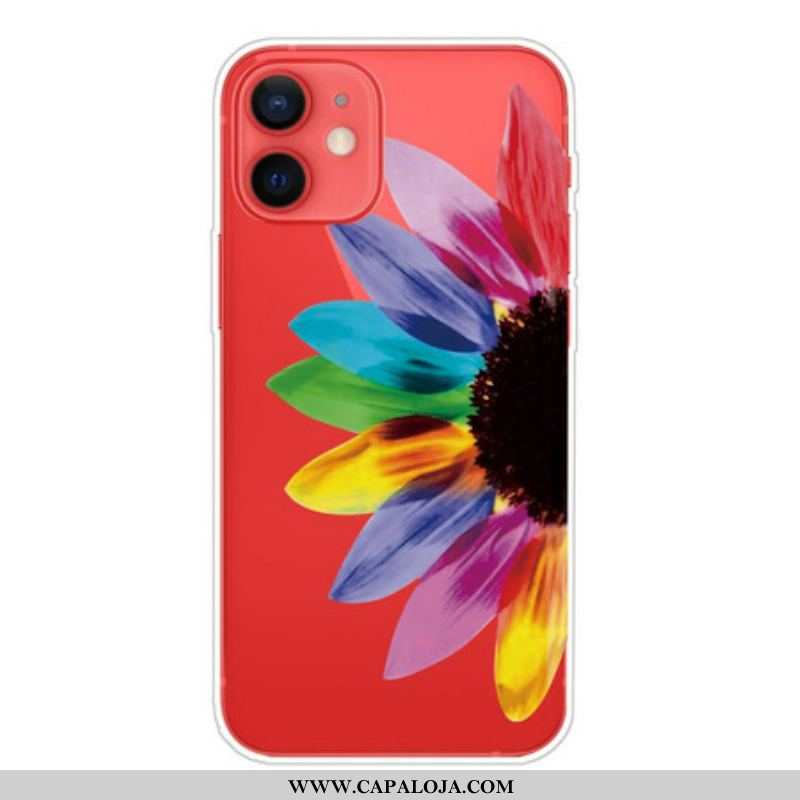 Capa Para iPhone 13 Mini Flor Colorida