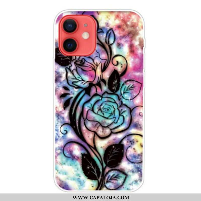 Capa Para iPhone 13 Mini Flor Gráfica