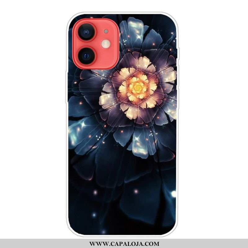 Capa Para iPhone 13 Mini Flores Flexíveis