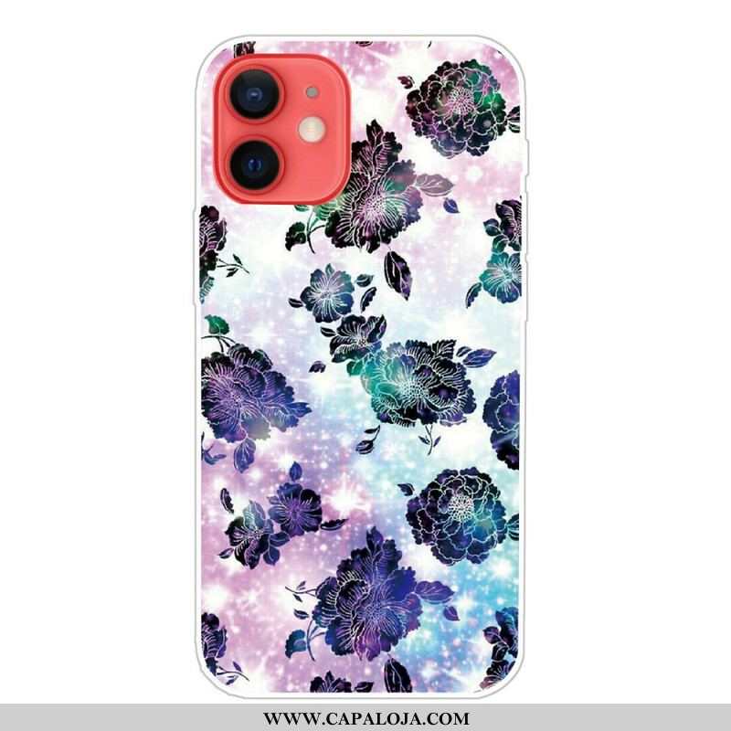 Capa Para iPhone 13 Mini Flores Intensas