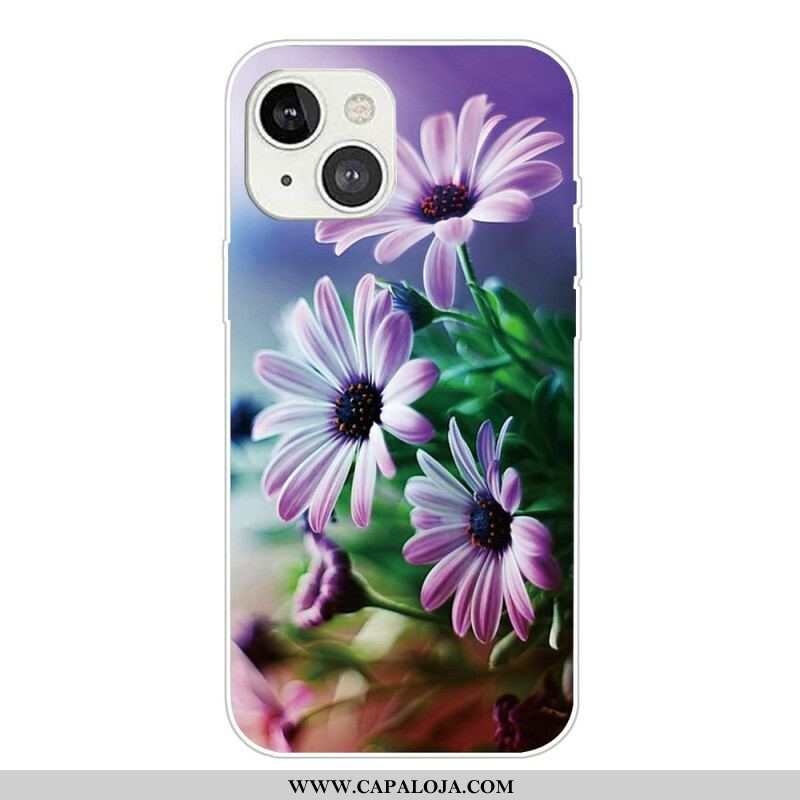 Capa Para iPhone 13 Mini Flores Realistas