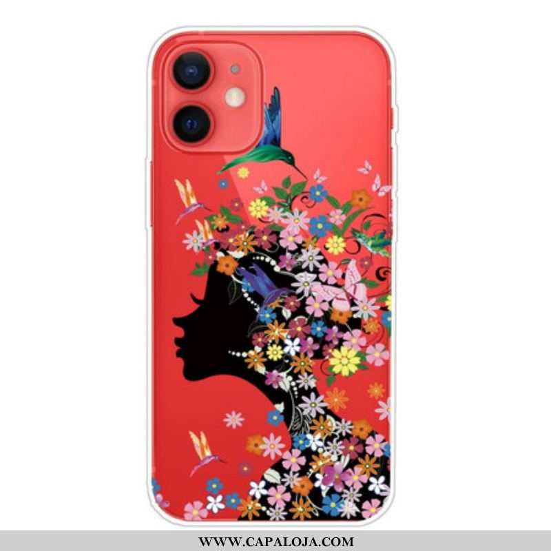 Capa Para iPhone 13 Mini Linda Cabeça De Flor