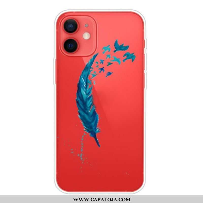 Capa Para iPhone 13 Mini Linda Pena Azul