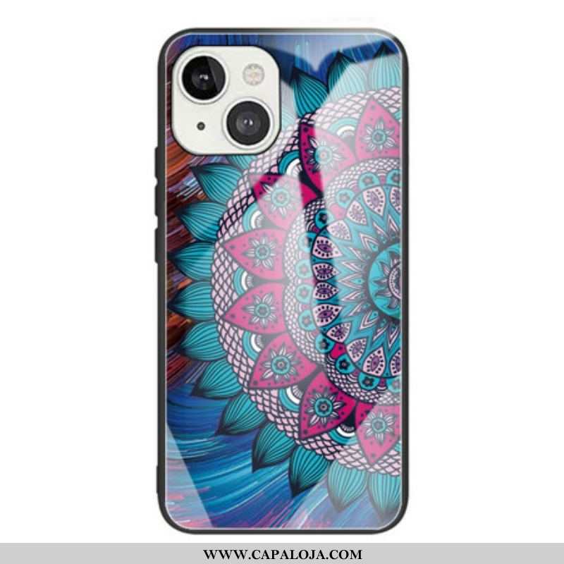 Capa Para iPhone 13 Mini Mandala Vidro Temperado