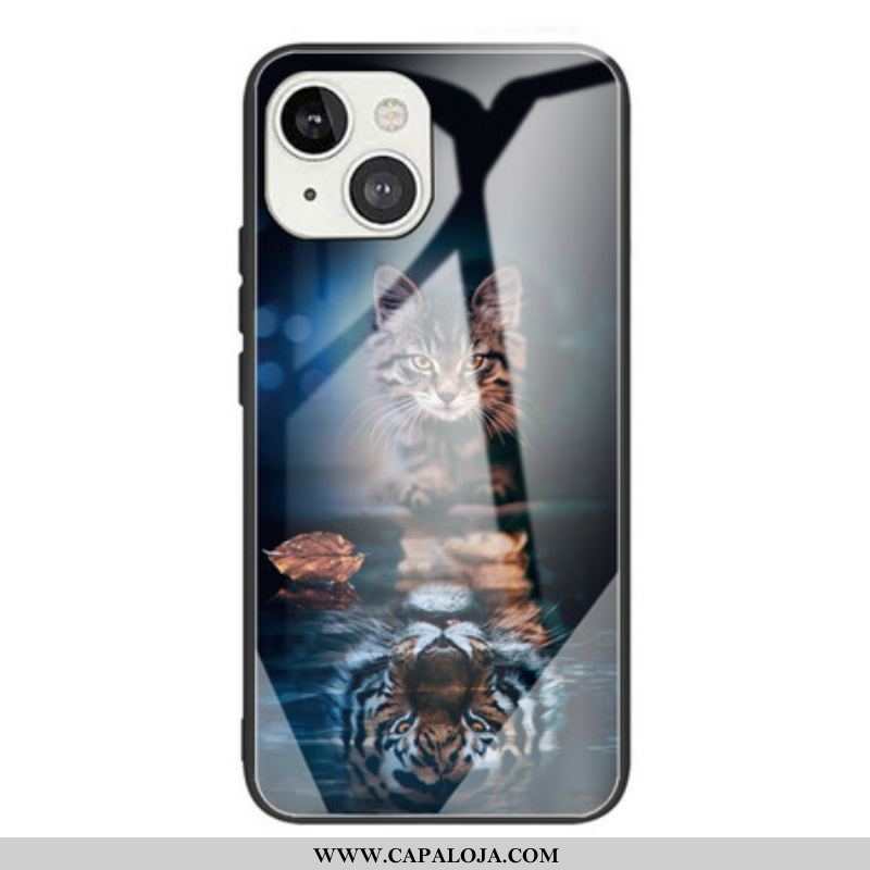 Capa Para iPhone 13 Mini Meu Vidro Temperado Tigre