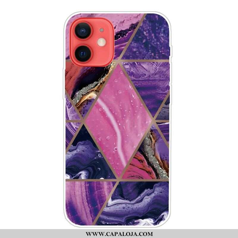 Capa Para iPhone 13 Mini Mármore Geométrico Declinado