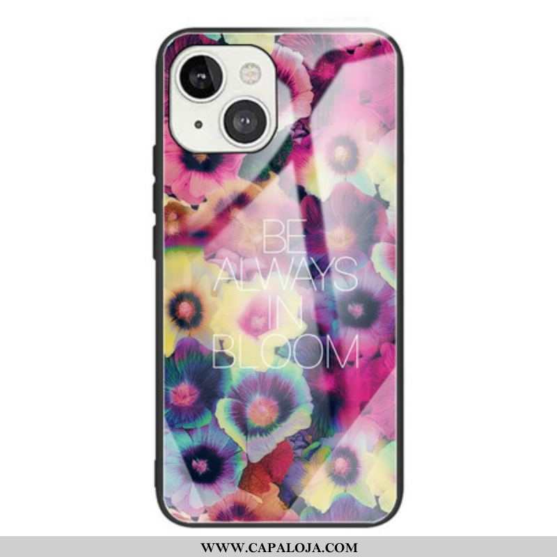 Capa Para iPhone 13 Mini Vidro Temperado Be Always In Bloom