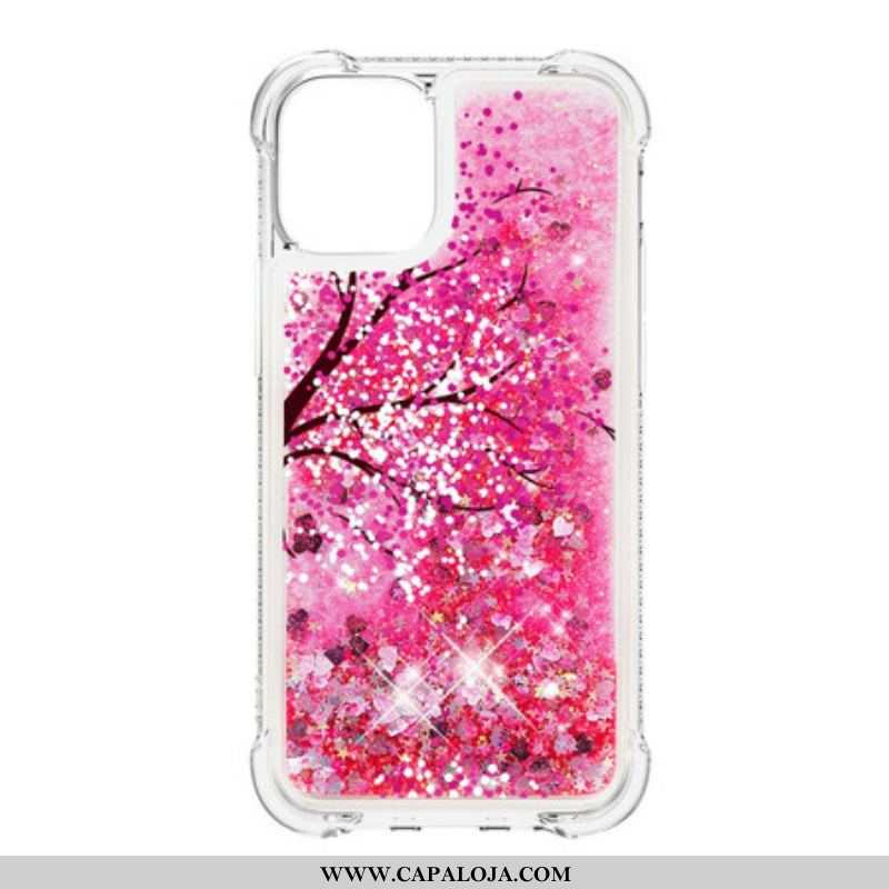 Capa Para iPhone 13 Mini Árvore Glitter