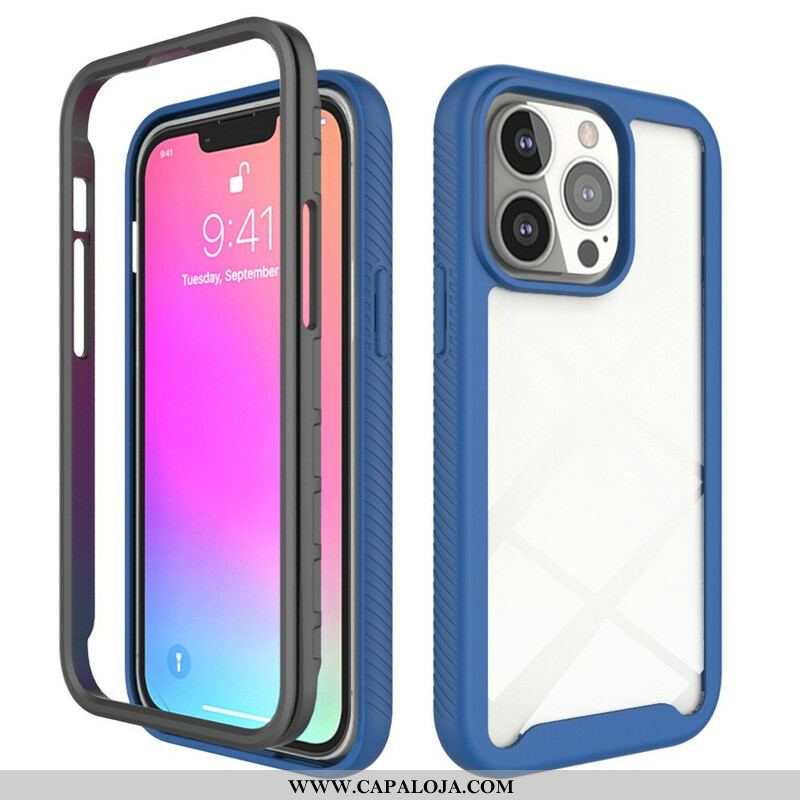 Capa Para iPhone 13 Pro Bordas De Silicone De Design Híbrido