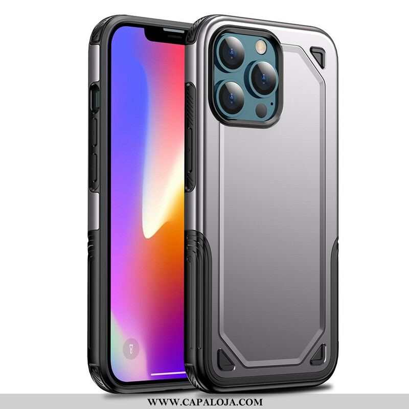 Capa Para iPhone 13 Pro Efeito De Metal De Armadura