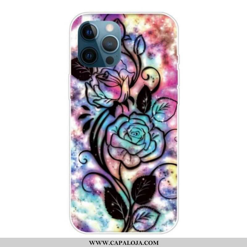 Capa Para iPhone 13 Pro Flor Gráfica