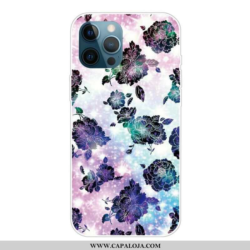 Capa Para iPhone 13 Pro Flores Intensas