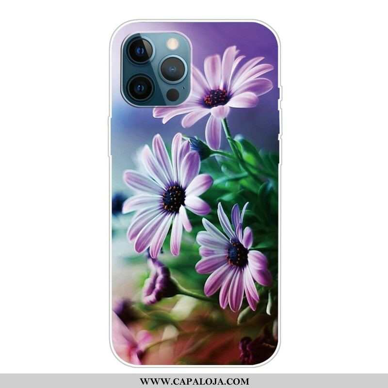 Capa Para iPhone 13 Pro Flores Realistas