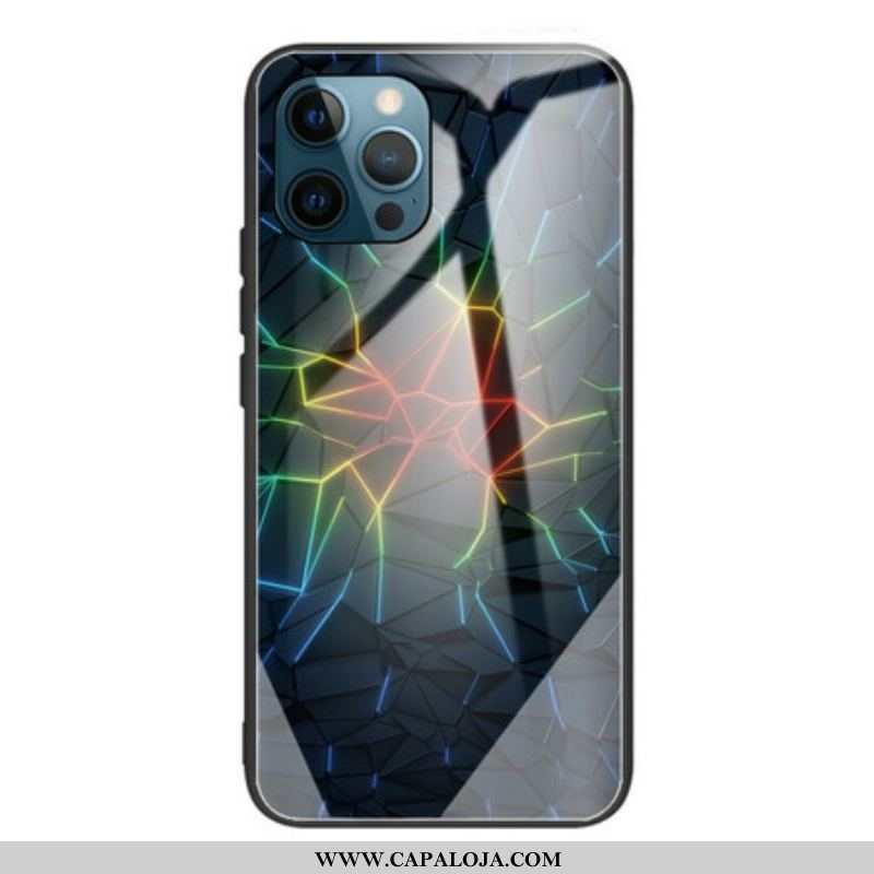 Capa Para iPhone 13 Pro Geometria Vidro Temperado