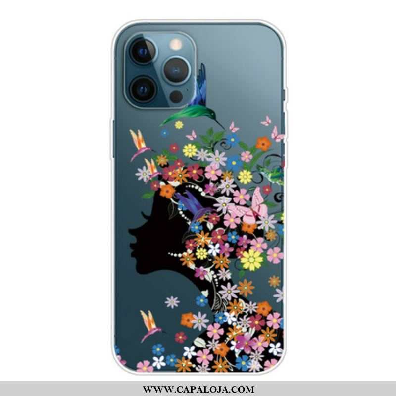 Capa Para iPhone 13 Pro Linda Cabeça De Flor