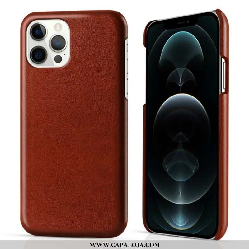 Capa Para iPhone 13 Pro Max Efeito Couro Ksq