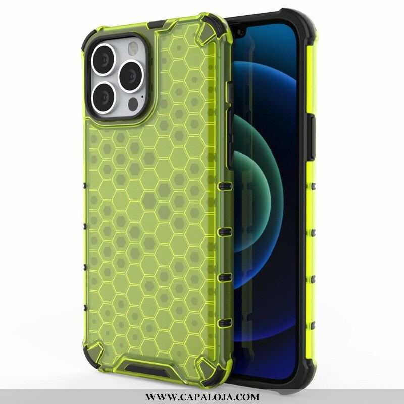 Capa Para iPhone 13 Pro Max Estilo Favo De Mel