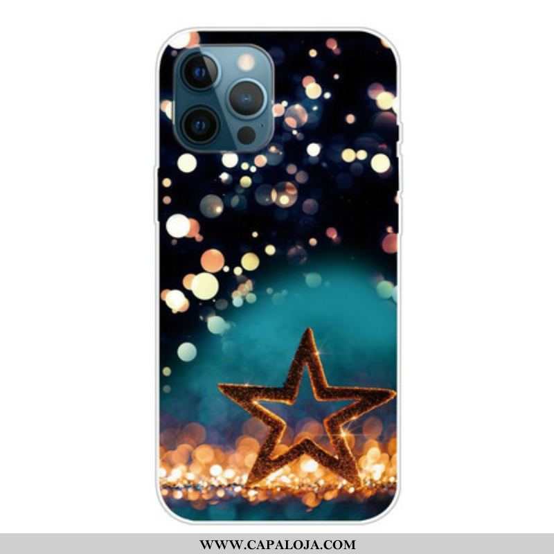 Capa Para iPhone 13 Pro Max Estrela Flexível