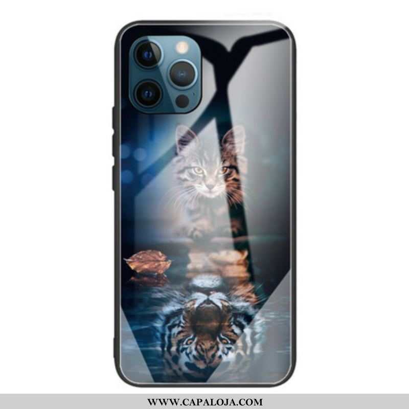 Capa Para iPhone 13 Pro Max Meu Vidro Temperado Tigre