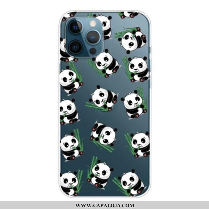 Capa Para iPhone 13 Pro Max Pequenos Pandas