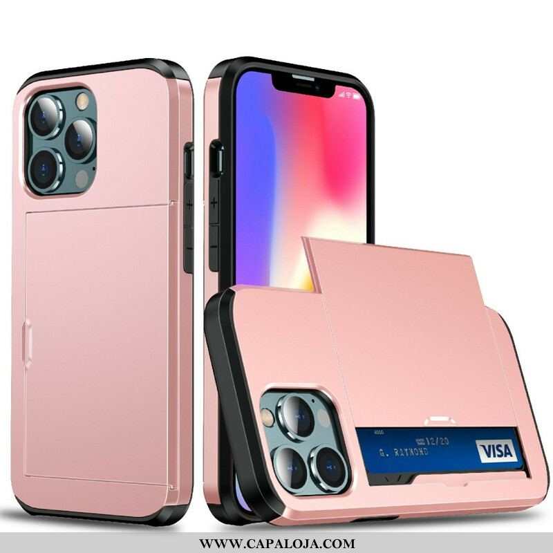 Capa Para iPhone 13 Pro Max Porta-cartões Com Zíper