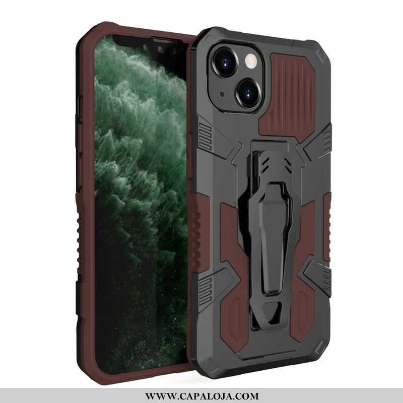 Capa Para iPhone 13 Pro Max Robô Com Clipe De Cinto