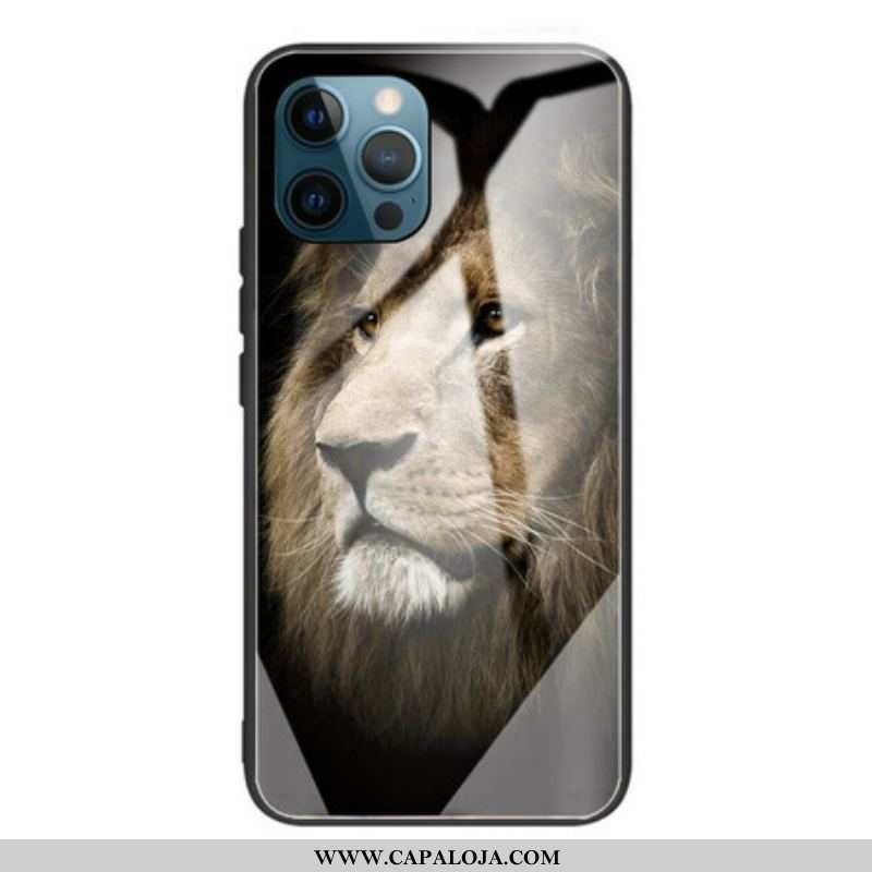 Capa Para iPhone 13 Pro Max Vidro Temperado Cabeça De Leão