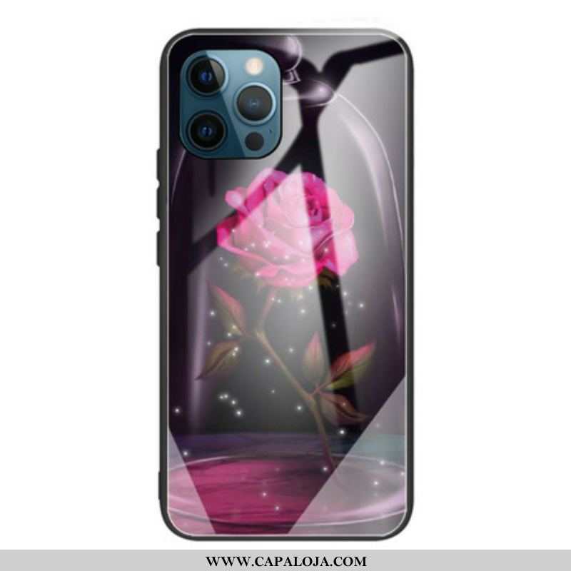 Capa Para iPhone 13 Pro Max Vidro Temperado Rosa Mágico