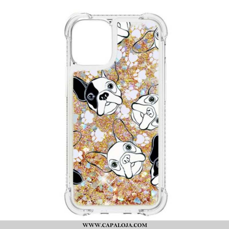 Capa Para iPhone 13 Pro Mr Dog Lantejoulas