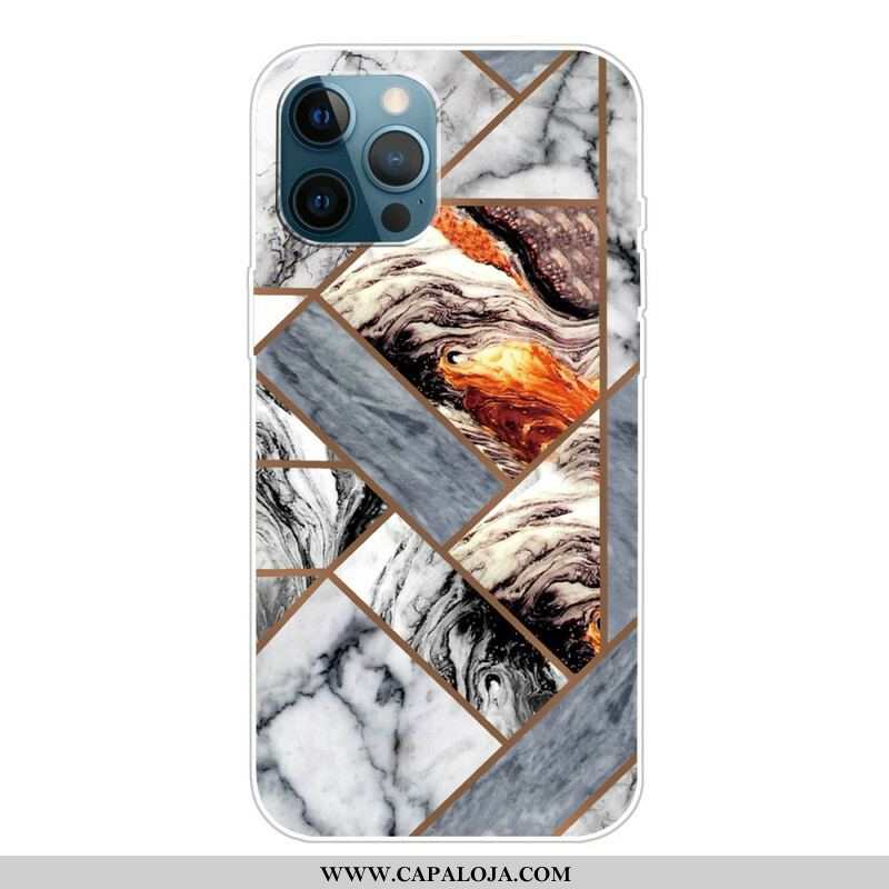 Capa Para iPhone 13 Pro Mármore Geométrico Declinado