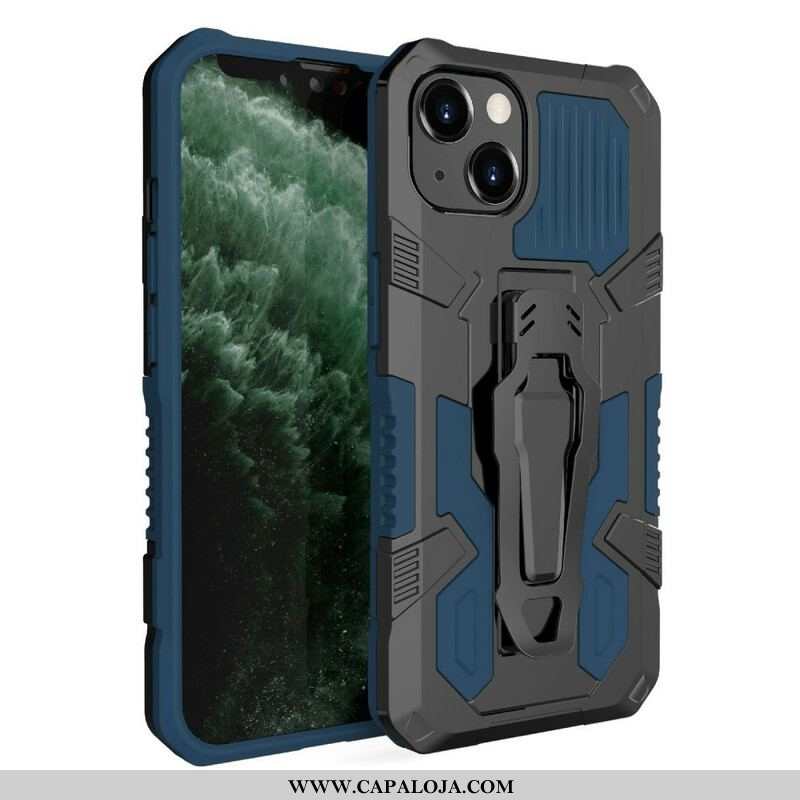 Capa Para iPhone 13 Pro Robô Com Clipe De Cinto