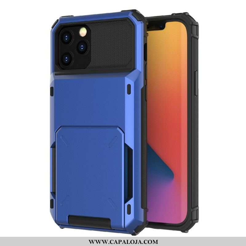 Capa Para iPhone 13 Pro Titular De Cartão Estilo Flip