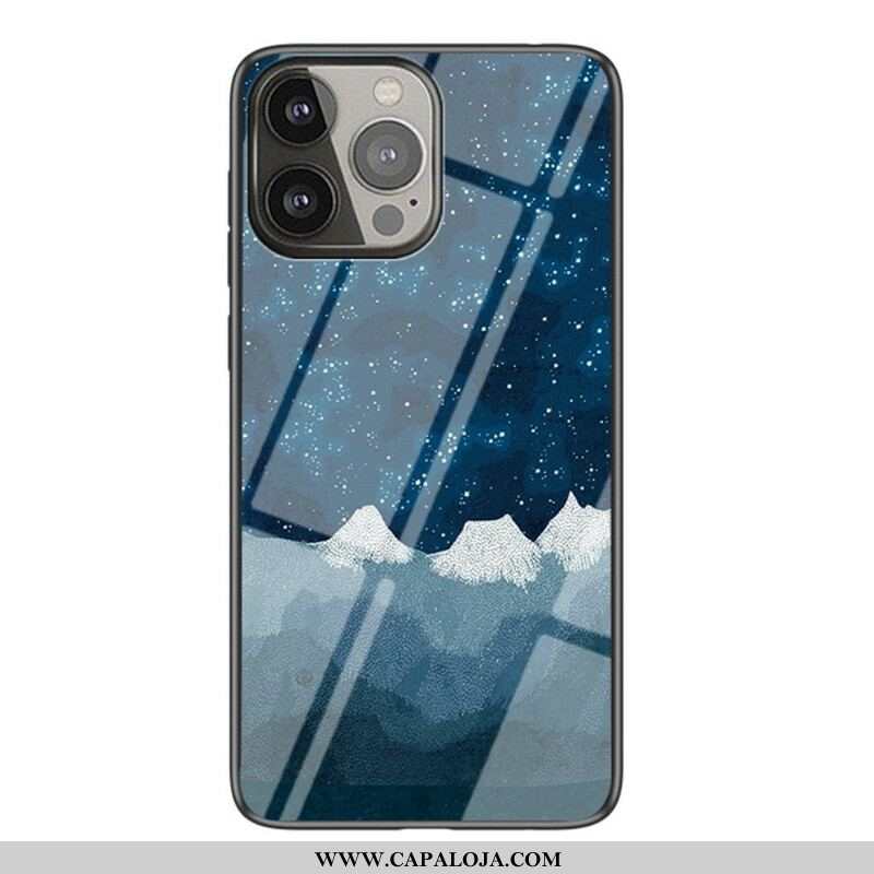 Capa Para iPhone 13 Pro Vidro Temperado Céu Estrelado