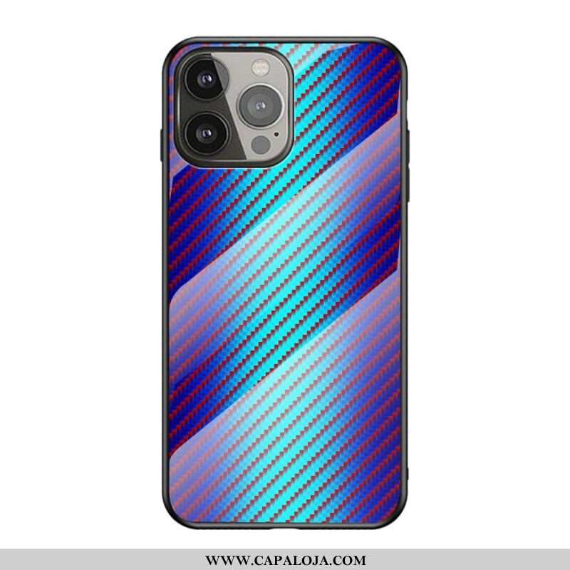 Capa Para iPhone 13 Pro Vidro Temperado De Fibra De Carbono