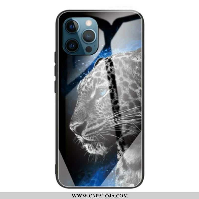 Capa Para iPhone 13 Pro Vidro Temperado De Rosto Felino