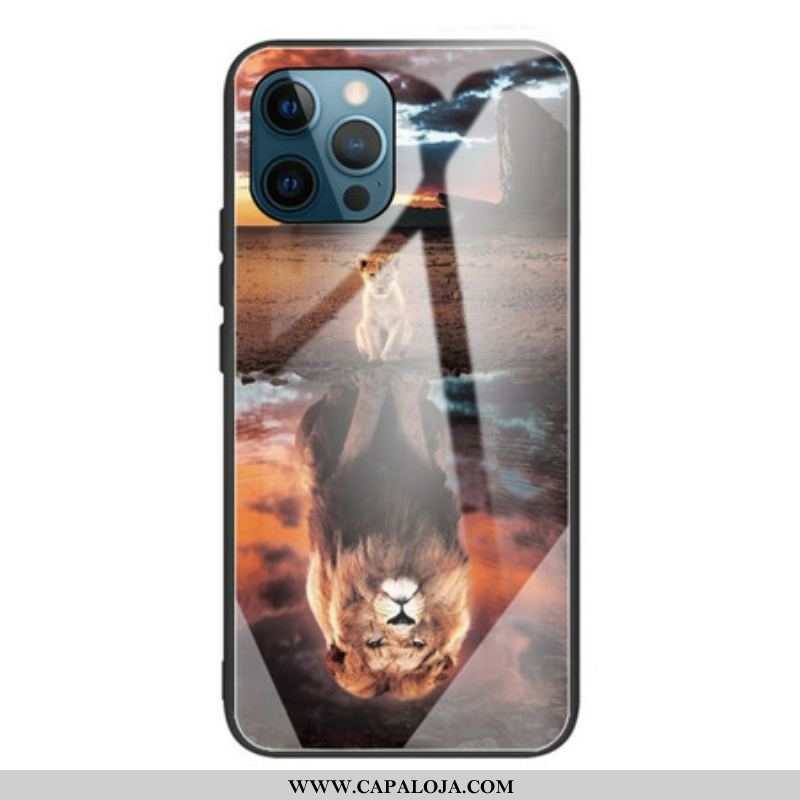 Capa Para iPhone 13 Pro Vidro Temperado Do Sonho Do Filhote De Leão