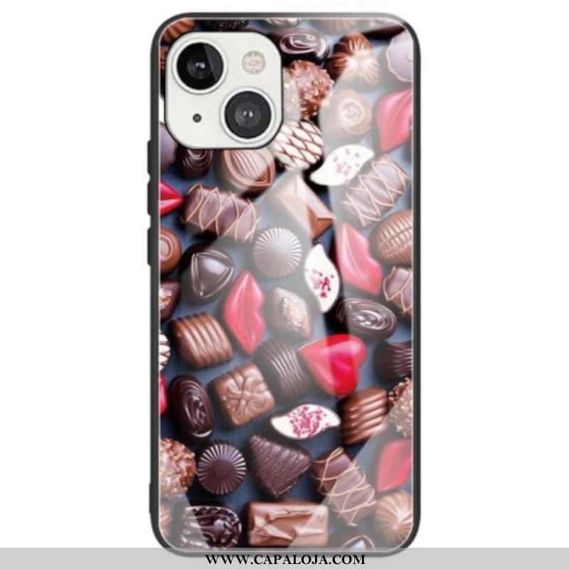 Capa Para iPhone 14 Chocolates De Vidro Temperado