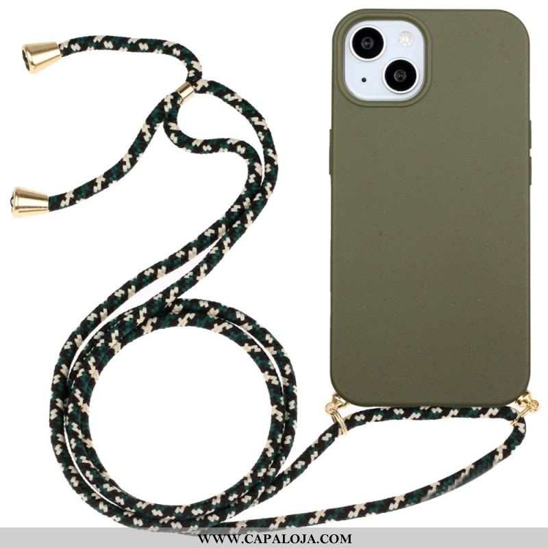 Capa Para iPhone 14 De celular Cordão De Palha De Trigo