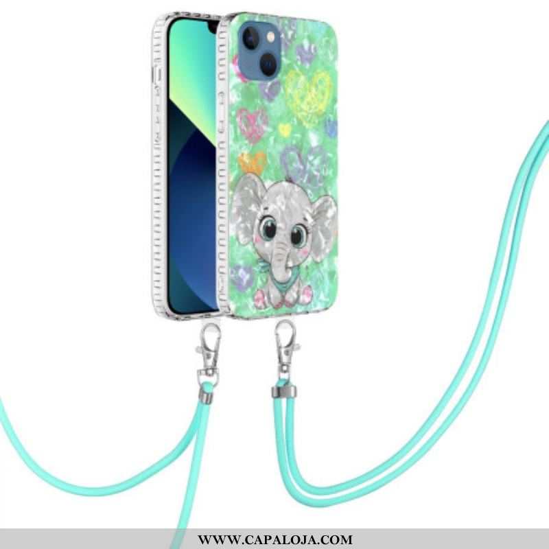 Capa Para iPhone 14 De celular Estilo Elefante Com Fio