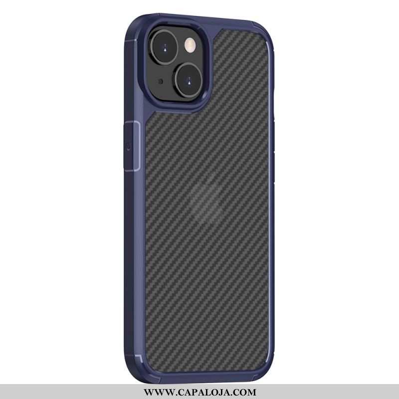 Capa Para iPhone 14 Fibra De Carbono Transparente