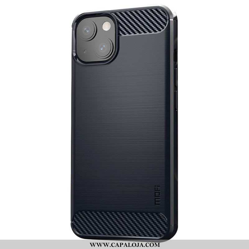 Capa Para iPhone 14 Plus Fibra De Carbono Escovada Mofi